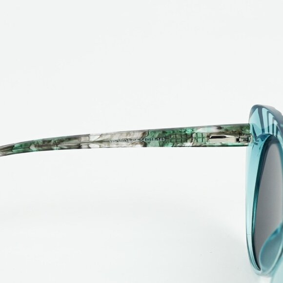 NIB - LUX DE VILLE - Teal Crystal Acetate Frame LULU Sunglasses main image 5